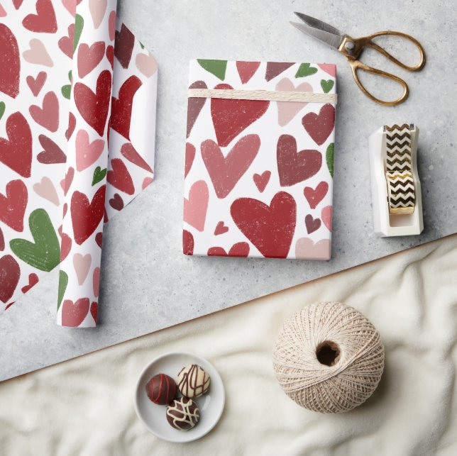 Papel De Presente Cute hearts valentine's  day Mug (Artesanato)