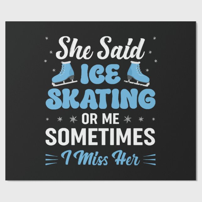 Papel De Presente Cute Ice Rink Synchronized está Chamando (Aberto)
