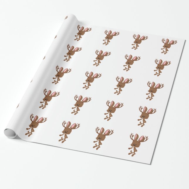Papel De Presente Cute Jackalope (Desenrolado)