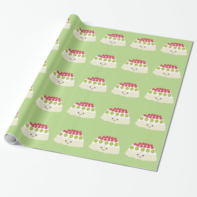 Papel De Presente Cute Kawaii Pavlova (Desenrolado)