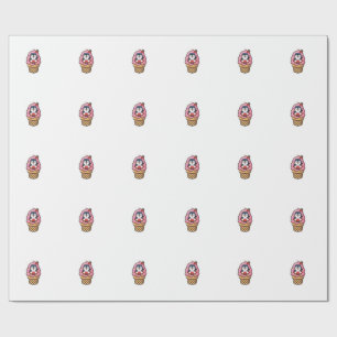 Papel De Presente Cute Kawaii Pinguim Cone de Sorvete Verão Praia St