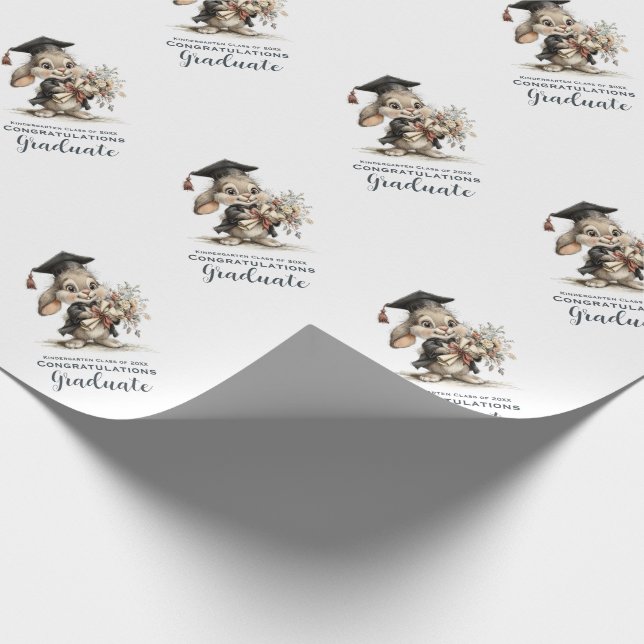 Papel De Presente  Cute Kindergarten Graduation Bunny Design (Ponta)