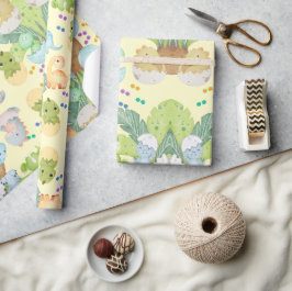 Papel De Presente Cute Little Dino