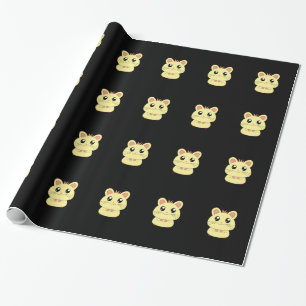 Papel De Presente Cute Little Smiling hamster Kids Wrapping Paper