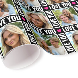 Papel De Presente Cute Love You 4 Colagem de Fotos Coração Moderno P