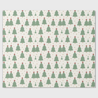 Papel De Presente Cute Minimalist Christmas Tree Pattern – Festive