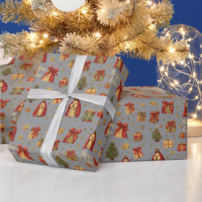 Papel De Presente cute nativity christmas gift wrap jesus birth them (Feriados)