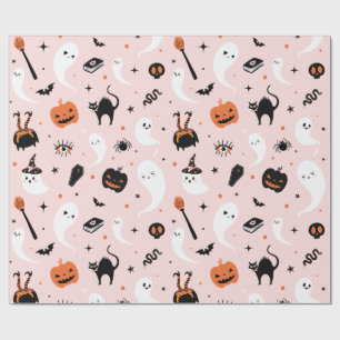 Papel De Presente Cute Pink Halloween