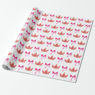 Papel De Presente Cute Pink Princess Birthday Wrapping Paper