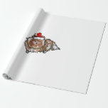 Papel De Presente Cute Pomeranian Santa Christmas Tree Lights Xmas<br><div class="desc">Cute Pomeranian Santa Christmas Tree Lights Xmas
This Pomeranian attire will make a great gift for all pomeranian lovers. 
Experience the bliss Pomeranian outfit!</div>