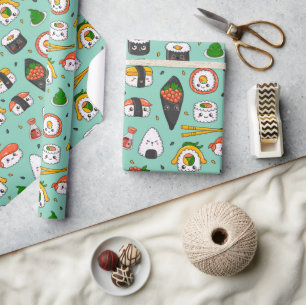 Papel De Presente Cute Sushi