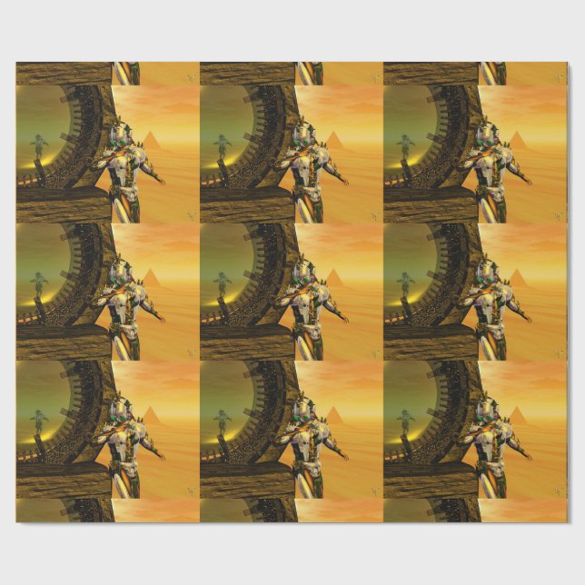 Papel De Presente CYBORG TITAN,DESERT HYPERION Science Ficfi (Aberto)