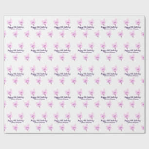 Papel De Presente D floral rosa malva 15 anos aniversário quinceaner