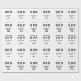 Papel De Presente Dação Coleção de Dons jar adicionar seu nome q r c