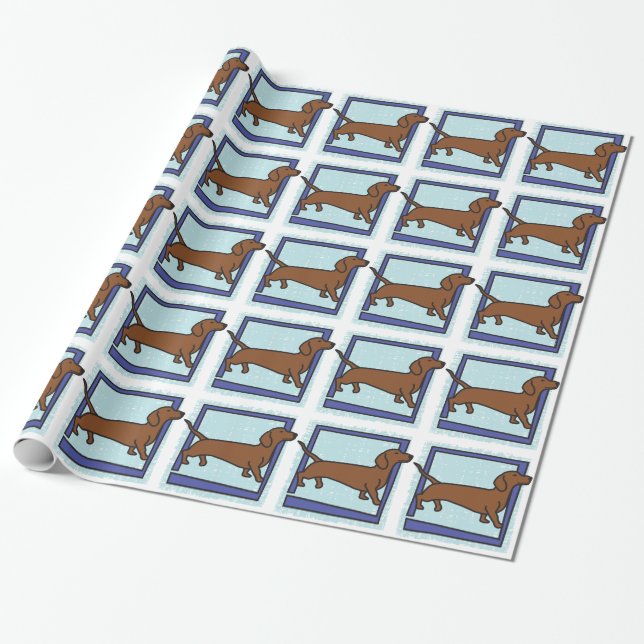 Papel De Presente Dachshund (Desenrolado)