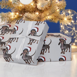Papel De Presente Dachshund Cachorro Salsicha Pronto para o Feriado