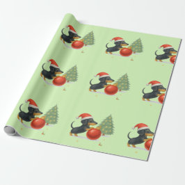 Papel De Presente Dachshund Christmas Wrapping Paper | Dog Lover 