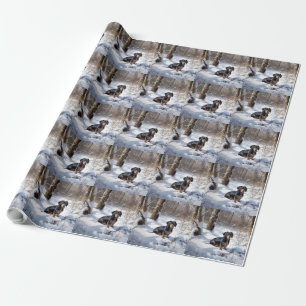 Papel De Presente Dachshund Deixe Nevar Natal