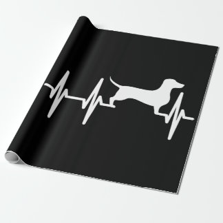 Papel De Presente Dachshund Doxie Weenie Heartbeat Cachorro Mãe Pai 