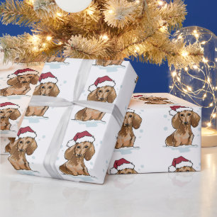 Papel De Presente Dachshund na neve