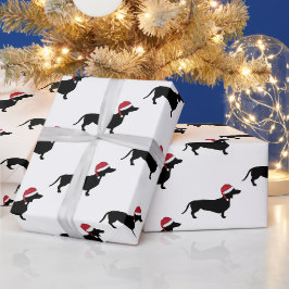 Papel De Presente Dachshund no Natal