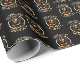 Papel De Presente Dachshund pernas pequenas grande atitude