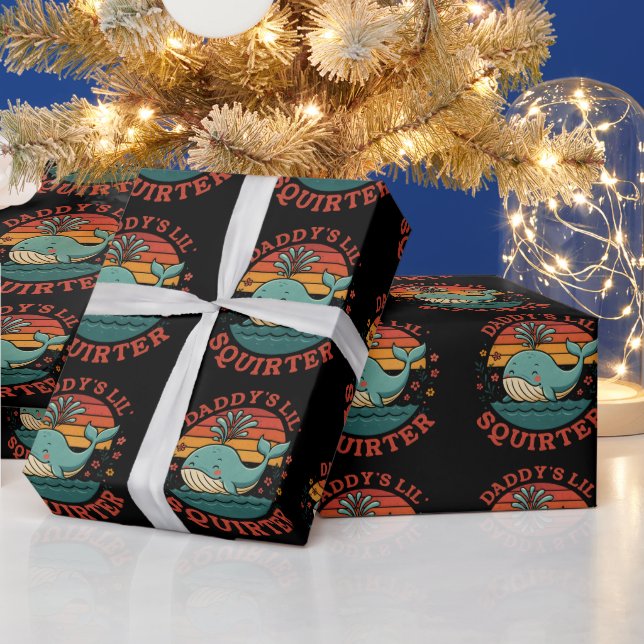Papel De Presente Daddys Little Whale (Feriados)