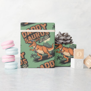 Papel De Presente Daddysaurus Rex - A Legenda Pré-Histórica Legal
