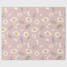 Papel De Presente Daisy em rosa