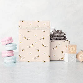 Papel De Presente Daisy Flowers and Honey Beers Baby Birthday