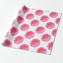 Papel De Presente Daisy gerbera rosa