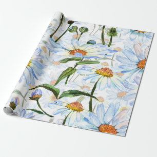 Papel De Presente Daisy Wraping Paper Flor White