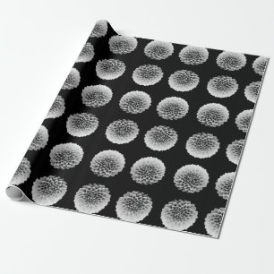 Papel De Presente Dália monocromática