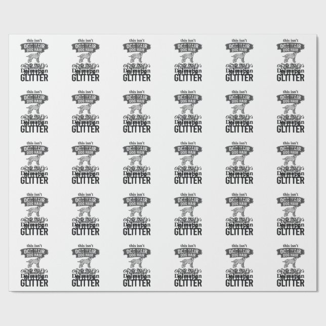 Papel De Presente Dálmata Brilho Citação Engraçada de Cabelo de Cach (Aberto)