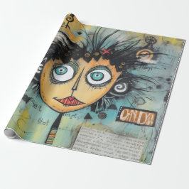 Papel De Presente Dama de Arte 21 Encantadora e aflita