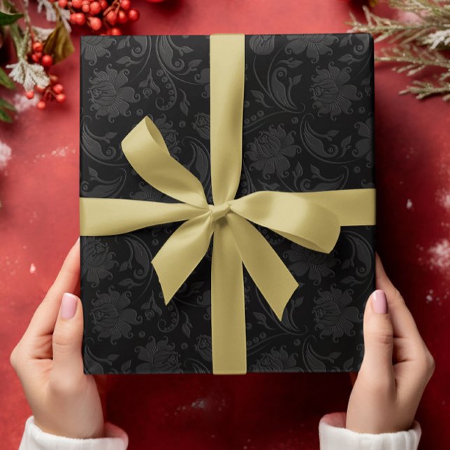 Papel De Presente Damas de Cinza Preta e Escura (Criador carregado)