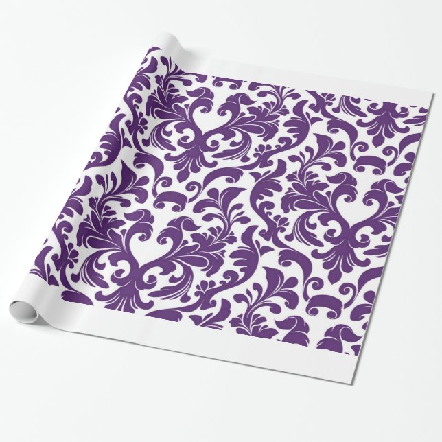 Papel De Presente Damasco (Desenrolado)