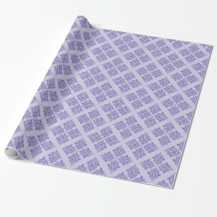 Papel De Presente Damasco Marroquino Roxo