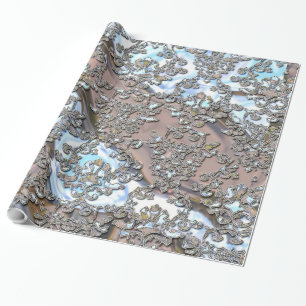 Papel De Presente Dança de Fluxo de Damasco