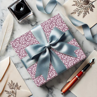 Papel De Presente Dança de Folhas Botânicas Elegantes Folhagem HD Am