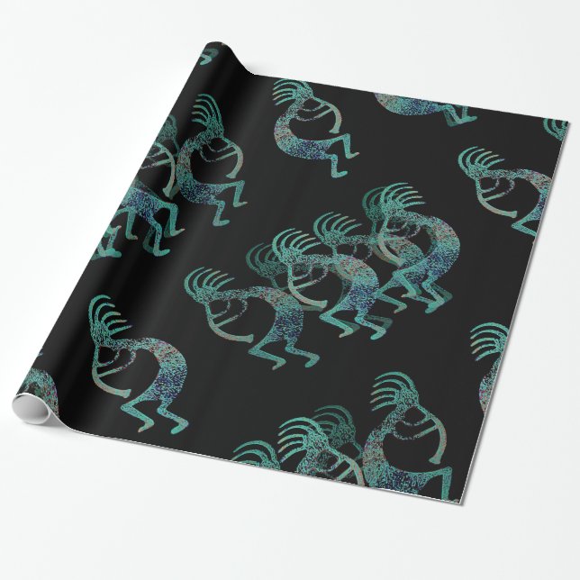 Papel De Presente Dança de Kokopelli (Desenrolado)