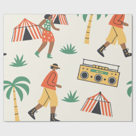 Papel De Presente Dança no verão