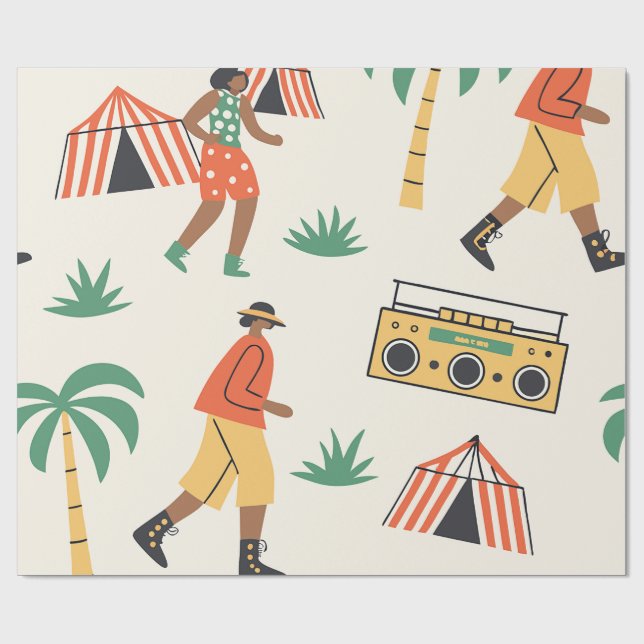 Papel De Presente Dança no verão (Aberto)