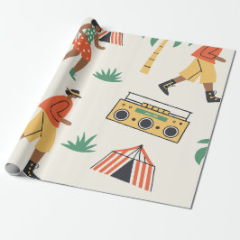 Papel De Presente Dança no verão
