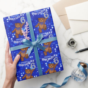 Papel De Presente Dançando Ursos de Teddy 6 Birthday