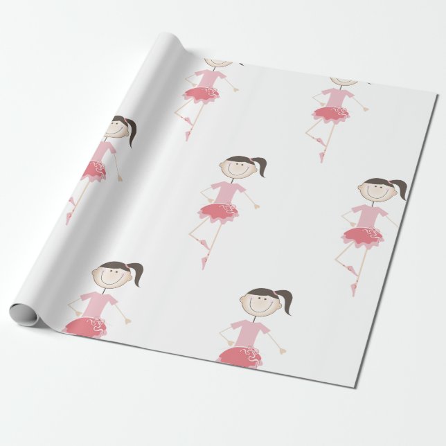 Papel De Presente Dançarina Balé (Desenrolado)