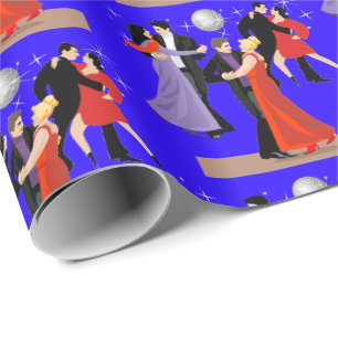 Papel De Presente Dançarina De Salão Com Fundo Da Noite