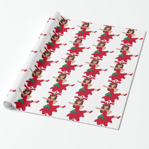 Papel De Presente dançarina do xmas flamenco emoji