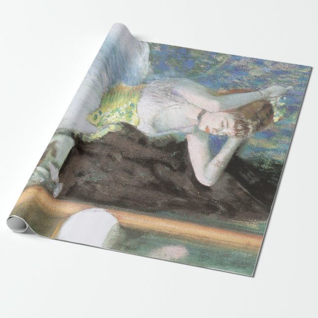 Papel De Presente Dançarina em seu camarim por Edgar Degas (Desenrolado)