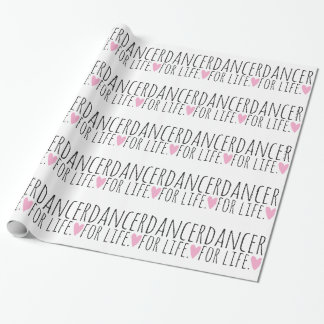 Papel De Presente Dançarino para o branco da vida com coração